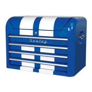 4 Drawer Retro Style Tool Chest / Top Box Module (Sealey AP28102BWS)