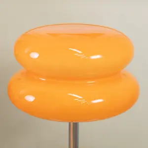 ValueLights Travis Orange Rechargeable Table Lamp with Macaron Lampshade