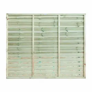 Grange Superior Vertical Trade Lap Panel - Pressure treated Timber - L4 x W182.8 x H150 cm - Green