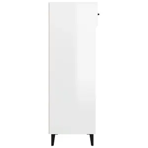 Shoe Cabinet High Gloss White 60x35x105 cm Engineered Wood