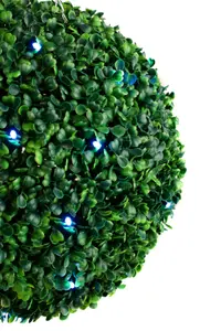 Best Artificial Pre-Lit Outdoor 28cm Green Boxwood hanging Plastic Grass Topiary Ball