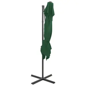 Berkfield Cantilever Umbrella with Double Top Green 250x250 cm