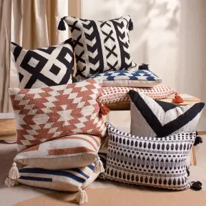 The Linen Yard Altai Monochrome Jacquard Polyester Filled Cushion