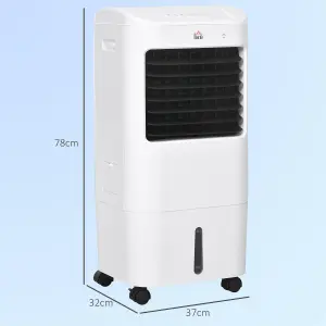 Portable Air Cooler with Humidifier, Remote, Timer, Oscillation, Ice Packs