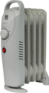 KNIGHT 5 Fins 500W Oil-Filled Radiator Heater White Colour with Thermostat, Overheat Protection, Power Switch, for indoor use, Qui