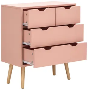 GFW Nyborg 2+2 Drawer Chest Coral Pink