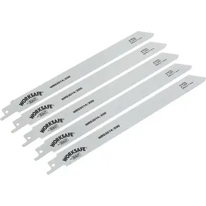 5-Pack 225mm Reciprocating Saw Blades for Iron and Steel Cutting