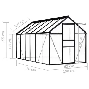 Berkfield Greenhouse Anthracite Aluminium 7.03 m2