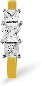 Lauren 18K Gold 3 Stone Diamond Ring 0.25Ct H/Si