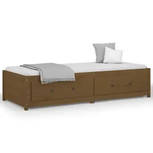 Berkfield Day Bed Honey Brown 90x190 cm Single Solid Wood Pine