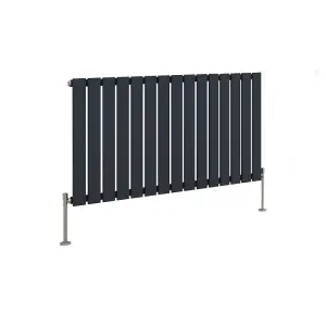 Right Radiators 600x1020 mm Horizontal Single Flat Panel Designer Radiator Central Heating Rads Anthracite