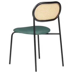 Set of 2 Dining Chairs ADAVER Metal Green