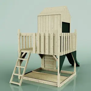 Rebo PolarPlay Kids Scandinavian Style Climbing Platform & Playhouse - Alva