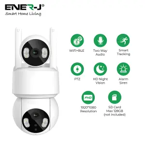 Smart Wi-Fi Dual Lens Outdoor Dome IP Camera White Housing, IP65