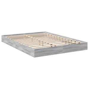 Berkfield Bed Frame without Mattress Grey Sonoma 140x190 cm Engineered Wood