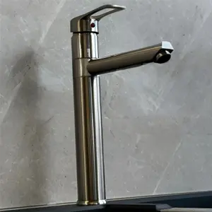 Liquida W16BN Single Lever 360 Degree Swivel Spout Brushed Nickel Kitchen Tap