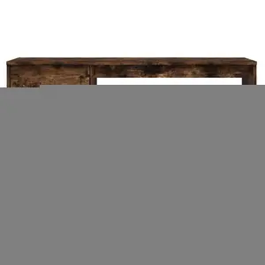 Berkfield Desk with Drawer Smoked Oak 115x50x75 cm Engineered Wood