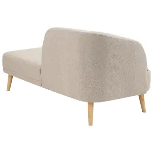 Left Hand Fabric Chaise Lounge Light Brown TANLAY