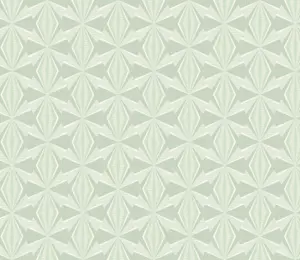 Hoopla Walls Sunray Diamond Mint Green 10m Wallpaper Matt Smooth