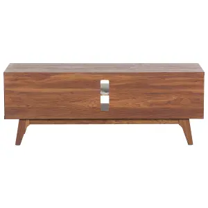 Beliani Scandinavian TV Stand Dark Wood ROCHESTER