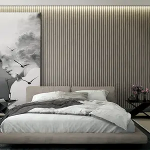 Galerie Industrial Effects Grey Stripe Wood Panel Wallpaper Roll