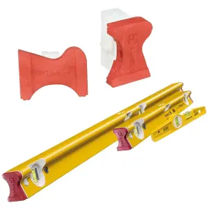 Stabila  R-Type 3 Piece Builders Pro Spirit Levels + Replacement Ends