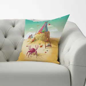 Splashart Elephant Blue Cushions 60cm x 60cm