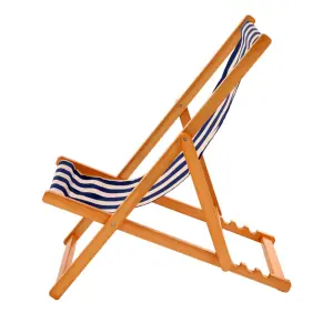 Oypla Traditional Folding Hardwood Garden Beach Deck Chairs Deckchairs