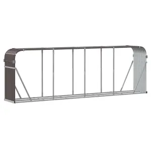 Log Holder Brown 300x45x100 cm Galvanised Steel