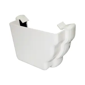 FloPlast Niagara External Left Hand Stopend White