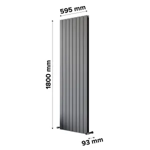 Ximax Vertirad Duplex HWD18060SC Horizontal or vertical Designer 6036BTU Radiator, (W)595mm x (H)1800mm