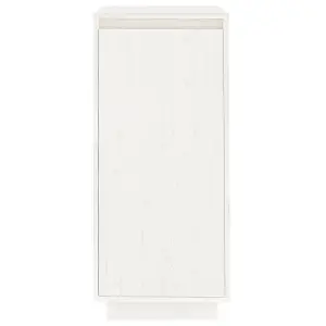 Shoe Cabinet White 35x35x80 cm Solid Wood Pine