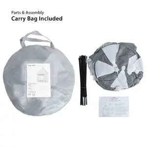 Grey Kids Tent, Starry Grey Pop Up Play Tent For Kids with Carry Bag