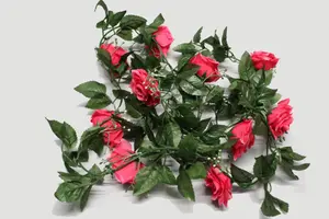 Best Artificial 7ft Pink Silk Rose Garland decoration - perfect from home, office or events