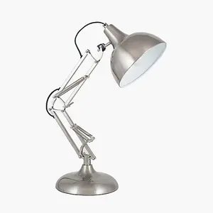 Silver Angled Task Table Lamp Study Desk Like