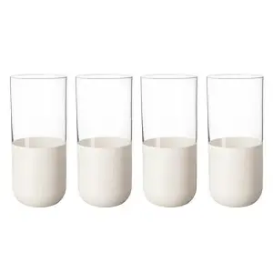 Villeroy & Boch Manufacture Rock Blanc Set of 4 Longdrink Tumblers