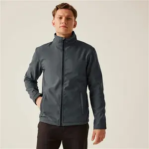 Regatta Professional Men's Breathable Ablaze Printable Softshell Jacket Seal Grey Black, Size: L