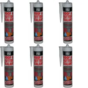 151 Roof & Gutter SEALANT, Black (Pack of 6)