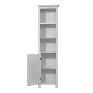 Freestanding Bathroom Tall Cabinet with Magnetic Door 161.5cm H x 40cm W x 30cm D