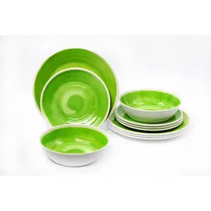 Sussman Melamine Dinnerware - Service for 4 Green