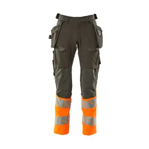 Mascot Accelerate Safe Trousers with Holster Pockets - Dark Anthracite/Hi-Vis Orange   (30.5) (Leg Length - Regular)