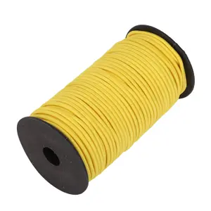 25 metres Bungee Cord, 4mm Wide Stretchy Strap Round Elastic String, Yellow