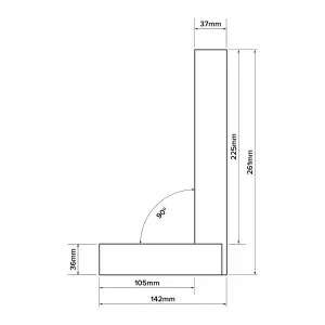 Verum Precision Engineer's Square - 225mm (9")