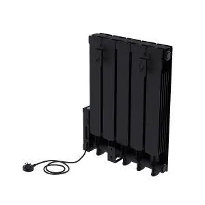 Rinse Bathrooms 900W Smart WIFI Electric Oil Filled Radiators Electric Heater with Adjustable Thermostat & Timer Black