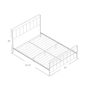 Aanya Bed Frame Classic Steel Grey Performance Velvet / Kingsize (5')