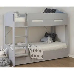 Cece Single (3') Bunk Bed with Trundle Grey