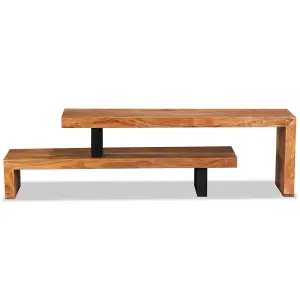 Berkfield TV Stand Solid Acacia Wood