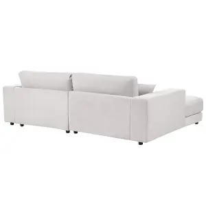 Corner Sofa LOFOTEN Off-White Fabric Right Hand