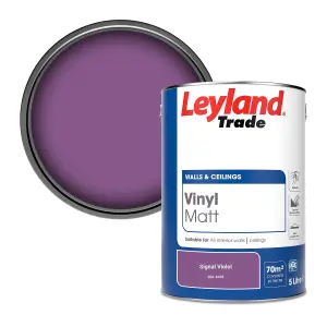 Leyland Trade Vinyl Matt Walls & Ceilings Emulsion Paint Signal Violet (RAL 4008) 5L