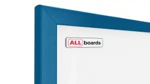 ALLboards Whiteboard dry erase magnetic surface, blue wooden frame 60x40 cm